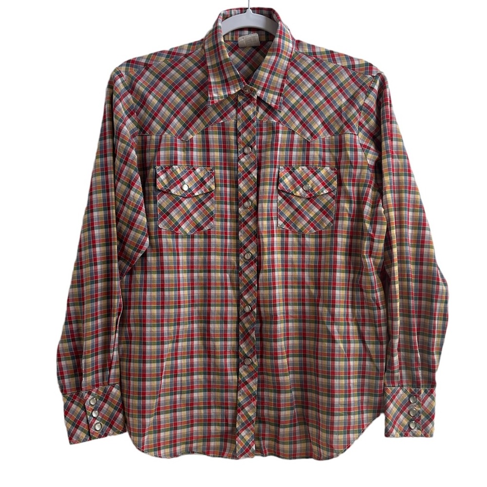 Kmart Vintage Western Plaid Button Up